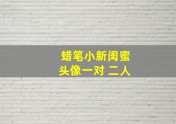 蜡笔小新闺蜜头像一对 二人